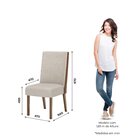 Conjunto Sala De Jantar Mesa Tampo Mdf/vidro Com 6 Cadeiras M