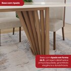 Conjunto Sala De Jantar Mesa Tampo Mdf/vidro Com 6 Cadeiras M