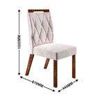 Conjunto Sala De Jantar Mesa Tampo Mdf/vidro E 4 Cadeiras Esm