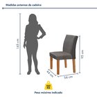 Conjunto Sala De Jantar Mesa Tampo Mdf/vidro E 4 Cadeiras Esp