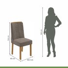 Conjunto Sala De Jantar Mesa Tampo Mdf/vidro E 6 Cadeiras Ast