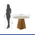 Conjunto Sala De Jantar Mesa Tampo Redondo Plus 4 Cadeiras Va