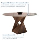 Conjunto Sala De Jantar Mesa Tampo Redondo Plus Vidro 100cm C