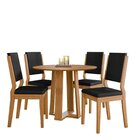 Conjunto Sala De Jantar Mesa Tampo Redondo Sem Vidro Isabela