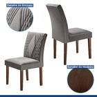 Conjunto Sala De Jantar Mesa Tampo Slim Plus Vidro 120x90cm C