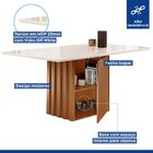 Conjunto Sala De Jantar Mesa Tampo Slim Plus Vidro 120x90cm C