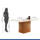 Conjunto Sala De Jantar Mesa Tampo Slim Plus Vidro 120x90cm C