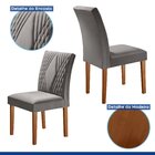 Conjunto Sala De Jantar Mesa Tampo Slim Plus Vidro 120x90cm C