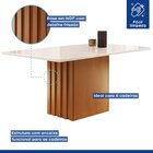 Conjunto Sala De Jantar Mesa Tampo Slim Plus Vidro 170x90cm C