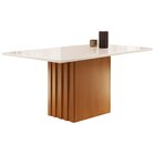 Conjunto Sala De Jantar Mesa Tampo Slim Plus Vidro 170x90cm C