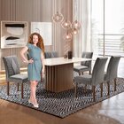 Conjunto Sala De Jantar Mesa Tampo Slim Plus Vidro 170x90cm C