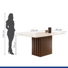 Conjunto Sala De Jantar Mesa Tampo Slim Plus Vidro 170x90cm C