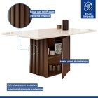 Conjunto Sala De Jantar Mesa Tampo Slim Plus Vidro 170x90cm C