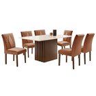 Conjunto Sala De Jantar Mesa Tampo Slim Plus Vidro 170x90cm C