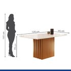Conjunto Sala De Jantar Mesa Tampo Smart Plus Vidro 120x90cm