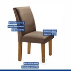 Conjunto Sala De Jantar Mesa Tampo Vidro Madri 4 Cadeiras Esp