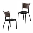 Conjunto Sala De Jantar Mesa Tampo Vidro/mdf 90x90cm Com 4 Ca