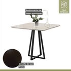Conjunto Sala De Jantar Mesa Tampo Vidro/mdf 90x90cm Com 4 Ca