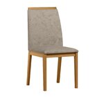 Conjunto Sala De Jantar Mesa Tampo Vidro/mdf Anitta 120cm Com