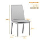 Conjunto Sala De Jantar Mesa Tampo Vidro/mdf Anitta 120cm Com