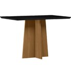 Conjunto Sala De Jantar Mesa Tampo Vidro/mdf Anitta 120cm Com