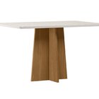 Conjunto Sala De Jantar Mesa Tampo Vidro/mdf Anitta 135cm Com
