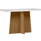 Conjunto Sala De Jantar Mesa Tampo Vidro/mdf Anitta 160cm Com