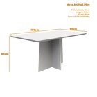 Conjunto Sala De Jantar Mesa Tampo Vidro/mdf Anitta 160cm Com