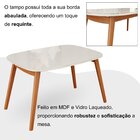 Conjunto Sala De Jantar Mesa Tampo Vidro/mdf Com 4 Cadeiras C