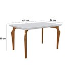 Conjunto Sala De Jantar Mesa Tampo Vidro/mdf Com 4 Cadeiras L