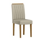 Conjunto Sala De Jantar Mesa Tampo Vidro/mdf Rubi Com 4 Cadei