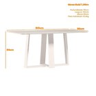 Conjunto Sala De Jantar Mesa Tampo Vidro/mdf Rubi Com 6 Cadei