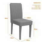 Conjunto Sala De Jantar Mesa Tampo Vidro/mdf Rubi Com 6 Cadei