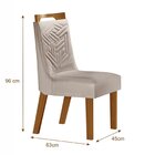 Conjunto Sala De Jantar Mesa Tampo Vidro/mdf Safira Com 6 Cad