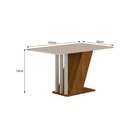 Conjunto Sala De Jantar Mesa Tampo Vidro/mdp Com 4 Cadeiras M