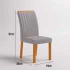 Conjunto Sala De Jantar Mesa Tampo Vidro/mdp Com 4 Cadeiras M