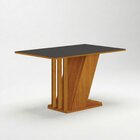 Conjunto Sala De Jantar Mesa Tampo Vidro/mdp Com 4 Cadeiras M