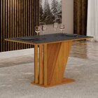 Conjunto Sala De Jantar Mesa Tampo Vidro/mdp Com 4 Cadeiras M