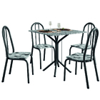 Conjunto Sala De Jantar Mesa Thais Com 4 Cadeiras Diva 0,70m