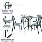 Conjunto Sala De Jantar Mesa Thais Com 4 Cadeiras Diva 0,70m