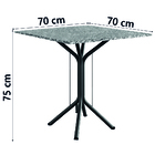 Conjunto Sala De Jantar Mesa Thais Com 4 Cadeiras Diva 0,70m