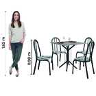 Conjunto Sala De Jantar Mesa Thais Com 4 Cadeiras Diva 0,70m