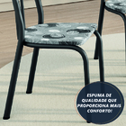 Conjunto Sala De Jantar Mesa Thais Com 4 Cadeiras Diva 0,70m