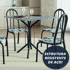 Conjunto Sala De Jantar Mesa Thais Com 4 Cadeiras Diva 0,70m