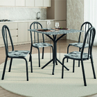 Conjunto Sala De Jantar Mesa Thais Com 4 Cadeiras Diva 0,70m