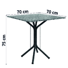 Conjunto Sala De Jantar Mesa Thais Com 4 Cadeiras Diva 0,70m