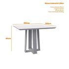 Conjunto Sala De Jantar Mesa Valencia 100x100cm E 4 Cadeiras