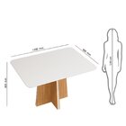 Conjunto Sala De Jantar Mesa Vanda 120x90cm Tampo Vidro/mdf C
