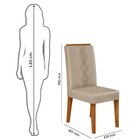 Conjunto Sala De Jantar Mesa Vanda 120x90cm Tampo Vidro/mdf C