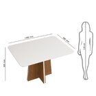 Conjunto Sala De Jantar Mesa Vanda 120x90cm Tampo Vidro/mdf C